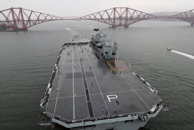 HMS Prince of Wales sets sail for initial sea trials. Picture: LPhot Robert Oates