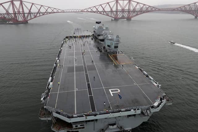 HMS Prince of Wales sets sail for initial sea trials. Picture: LPhot Robert Oates