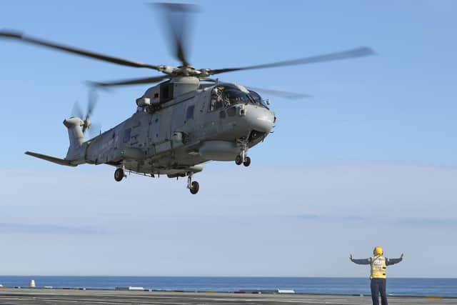 The aircraft landed on HMS Prince of Wales this morning. Picture: LPhot Pepe Hogan/ MoD