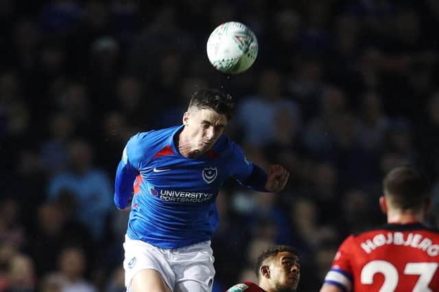 Oli Hawkins turned in another impressive centre-half display before injury forced him off. Picture: Joe Pepler/PinPep