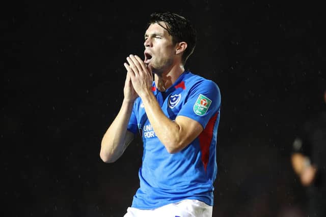 John Marquis struck the post for Pompey against Southampton. Picture: Joe Pepler