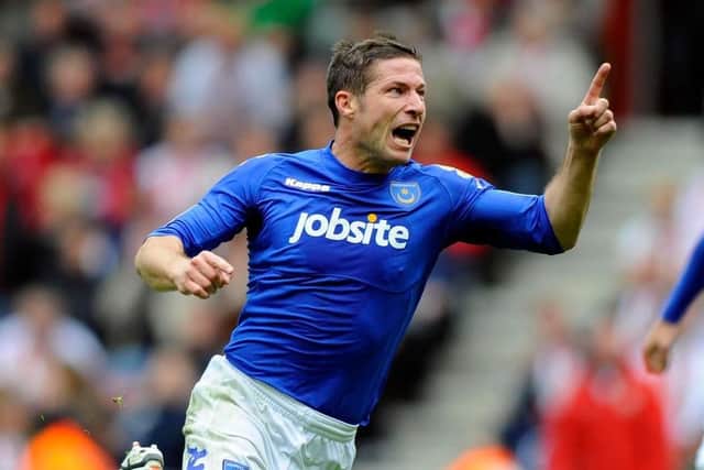 David Norris celebrates his famous St Mary's leveller in April 2012