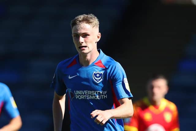 Eoin Teggart makes his Pompey debut against Norwich under-21s. Picture by Joe Pepler