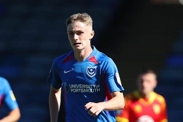 Eoin Teggart makes his Pompey debut against Norwich under-21s. Picture by Joe Pepler