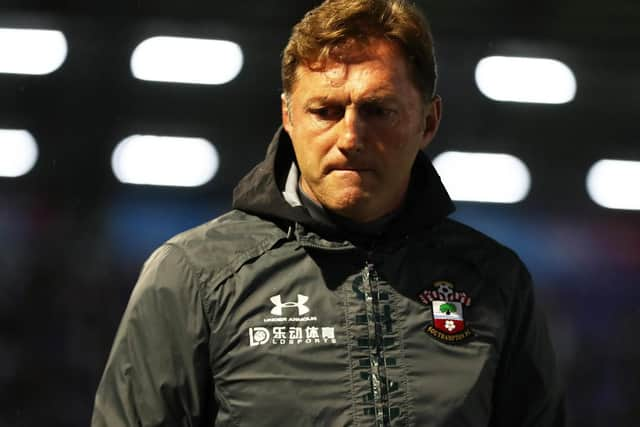 PORTSMOUTH, ENGLAND - SEPTEMBER 24: Ralph Hasenhttl, Manager of Southampton looks on during the Carabao Cup Third Round match between Portsmouth and Southampton at Fratton Park on September 24, 2019 in Portsmouth, England. (Photo by Dan Istitene/Getty Images)