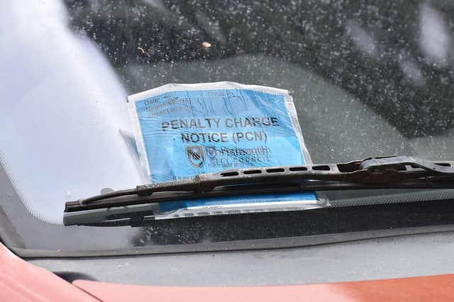 A Portsmouth City Council parking ticket