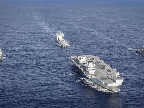 The WESTLANT 19 Carrier Strike Group units have come together for the first time on the Eastern Seaboard of the USA. Picture: Kyle Heller