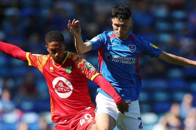 Leon Maloney in action against Norwich under-21s. Picture: Joe Pepler