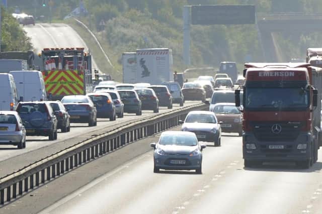 The M27 westbound carriageway in Hampshire