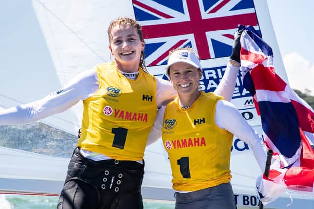 Eilidh McInyre, left, and Hannah Mills have been selected for the Tokyo 2020 Olympics