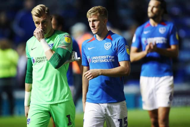 League Division 1 - Portsmouth vs Burton Albion - 17/09/2019Portsmouths Ross McCrorie Portsmouths Craig MacGillivray