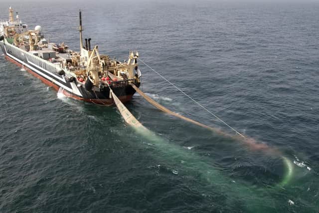 The Lithuanian supertrawler Margiris. Picture: Greenpeace/PA Wire