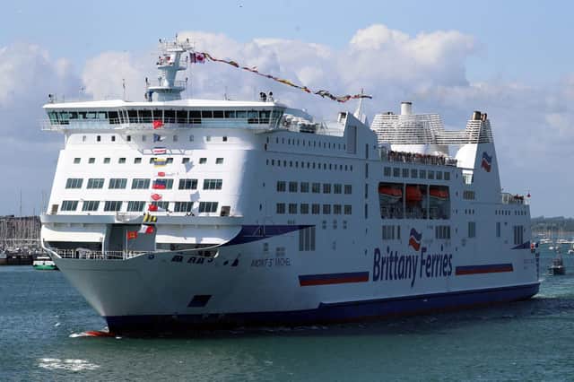 Brittany Ferries' MV Mont Saint Michel leaves Portsmouth harbour. Photo: Andrew Matthews/PA Wire