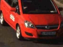 CCTV photo dated of a Vauxhall Zafira car belonging to Ben Lacomba, 39, who is accused of murdering mother-of-five Sarah Wellgreen, as the jury in his trial have visited the home where it is alleged she spent her last moments alive. Picture: Kent Police/PA Wire