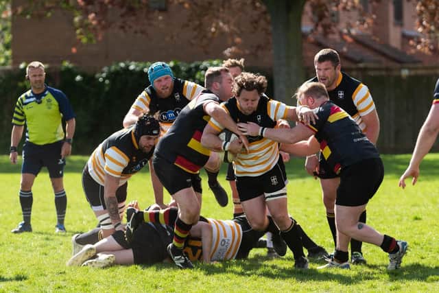 Tim Snowdon with the ball
