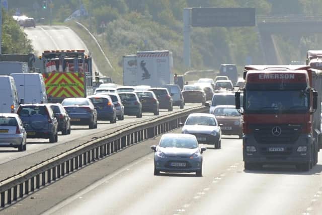 The M27 westbound carriageway in Hampshire