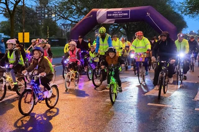 Riders set off at last year's Portsmouth Glow Ride. Photo: Keith Woodland