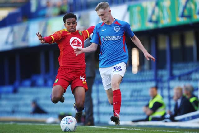 Eoin Teggart in action against Norwich under-21s. Picture: Joe Pepler
