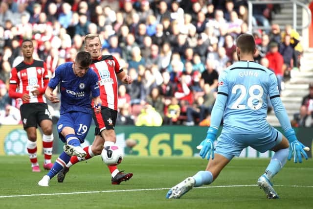 Mason Mount scores Chelsea's second goal during their Premier League win at Southampton  Picture: Bryn Lennon/Getty Images