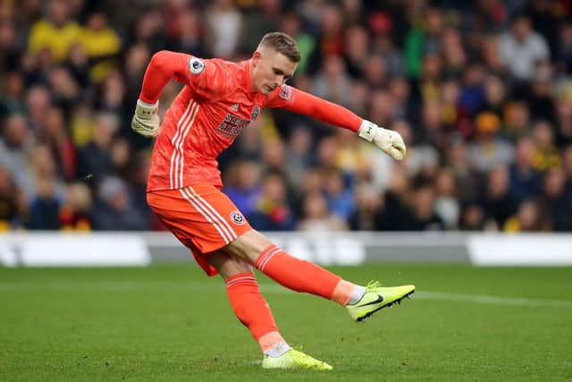 Dean Henderson, on loan at Sheffield United from Manchester United, was ahead of Craig MacGillivray at Shrewsbury. Picture: Marc Atkins/Getty Images