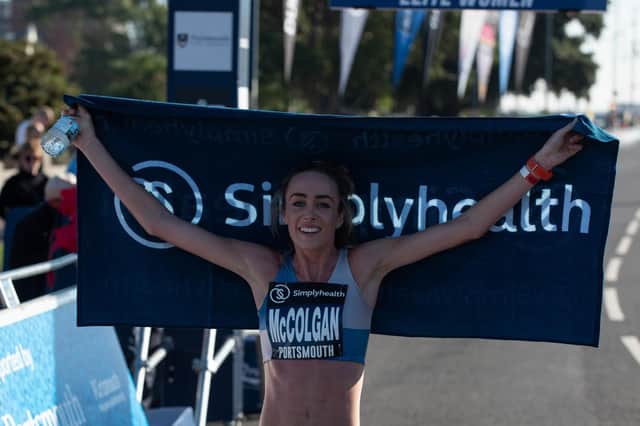 The Great South Run 2018 winner Eilish McColgan will be back to defend her title. Picture: Vernon Nash (_DF79605)