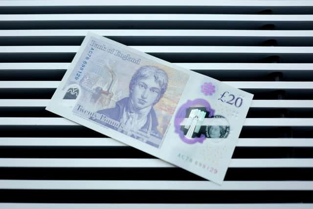 The new 20 notes which will enter circulation next year. Picture: Leon Neal/PA Wire