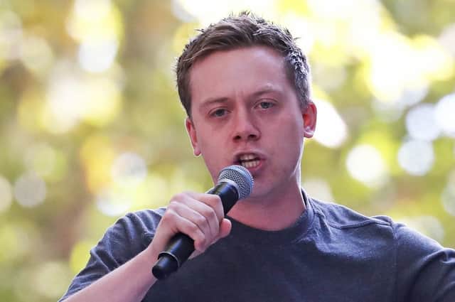Owen Jones makes a speech at the UK Student Climate Network's Global Climate Strike on Millbank in Westminster, London on September 20, 2019. Picture: Gareth Fuller/PA Wire