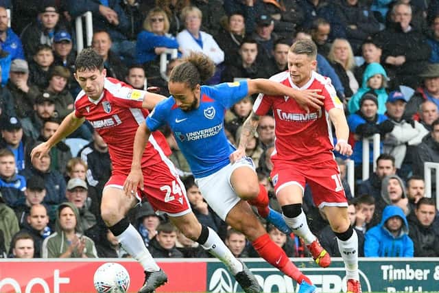 Marcus Harness battles for possession