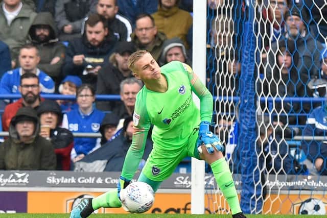Alex Bass was barely called into action against Gillingham on a rare Football League outing. Picture: Graham Hunt/ProSportsImages