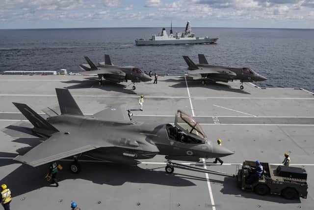 The tests involve mission planning, arming the aircraft using the ships Highly Automated Weapon Handling System, flying missions and debriefing on completion.