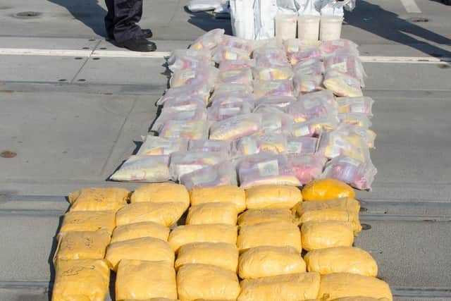 Some of the drugs, worth more than 800,000, that was seized during the bust.