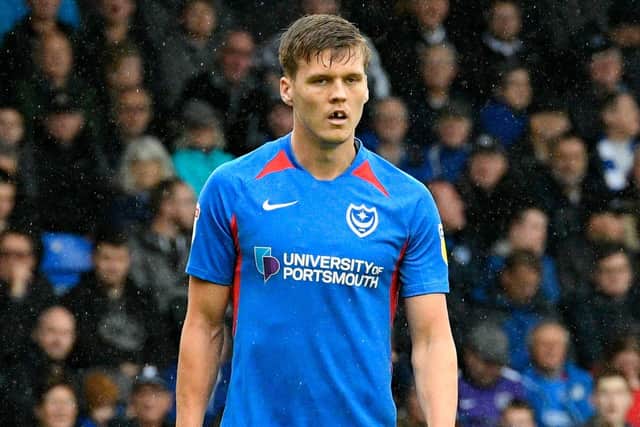 Sean Raggett has two clean sheets in three matches since linking up with Christian Burgess at the heart of Pompey's defence. Picture: Graham Hunt