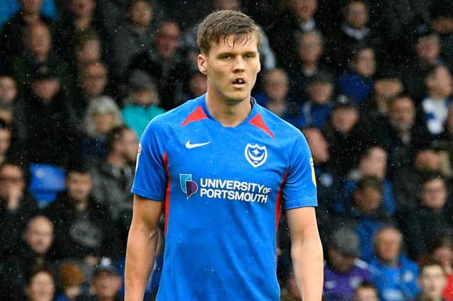 Sean Raggett has two clean sheets in three matches since linking up with Christian Burgess at the heart of Pompey's defence. Picture: Graham Hunt