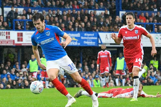 John Marquis in action against Gillingham. Picture: Graham Hunt
