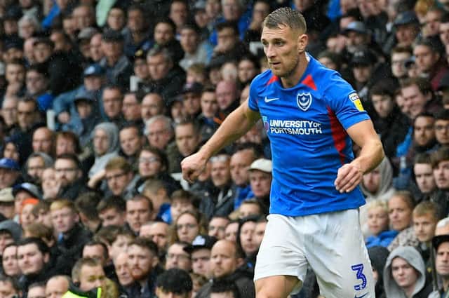 Lee Brown was appointed Pompey's vice-captain during a spell on the sidelines with an Achilles injury. Picture: Graham Hunt/ProSportsImages