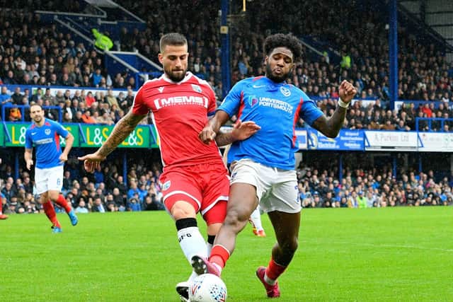 Ellis Harrison in action against Gillingham. Picture: Graham Hunt