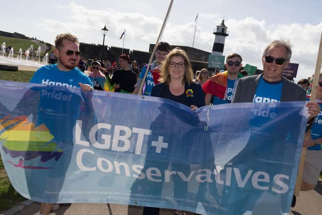 Portsmouth North MP Penny Mordaunt supporting LGBT Conservatives at Portsmouth Pride in September 2019. Picture: Duncan Shepherd