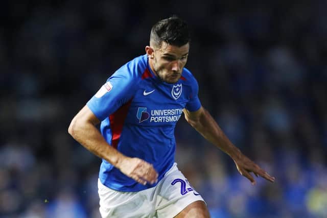 Gareth Evans has put behind him the disappointment of losing the vice-captaincy to break back into Pompey's starting XI. Picture: PinPep Media/Joe Pepler