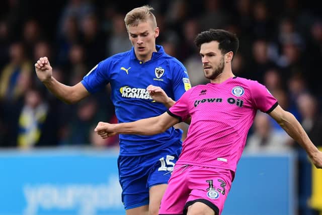 Wimbledon's Marcus Forss in action against Rochdale   Picture: Alex Broadway/Getty Images