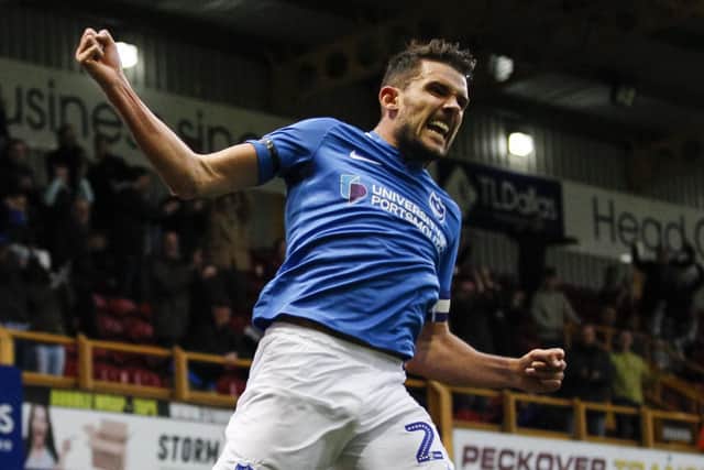Gareth Evans celebrates scoring at Bradford last season. Picture: Daniel Chesterton/phcimages.com