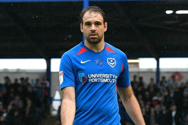 Kenny Jackett believes Brett Pitman could miss Pompey's next two matches. Picture: Graham Hunt/ProSportsImages