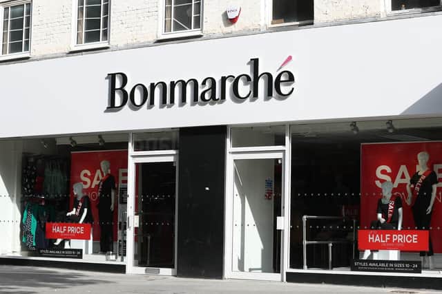 A Bonmarche store front as the high street retailer  collapses into administration. Picture: Jonathan Brady/PA Wire