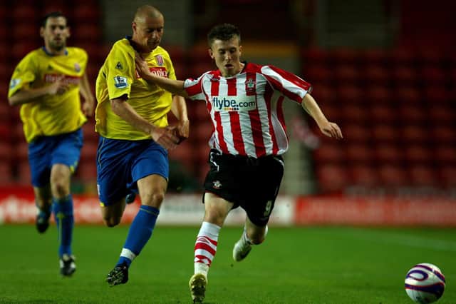 Jamie White in action for Southampton in a friendly against Stoke in 2008