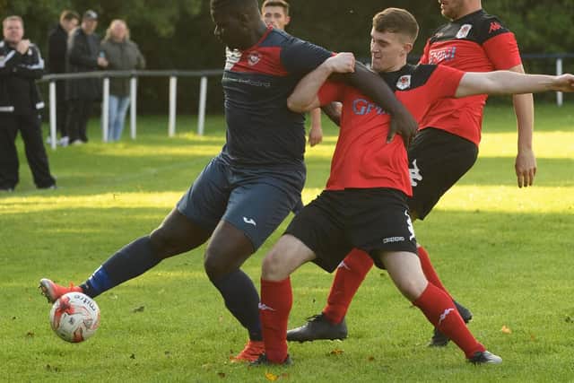 Moulay Ousman in action for Paulsgrove against Bush Hill