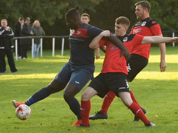 Moulay Ousman in action for Paulsgrove against Bush Hill