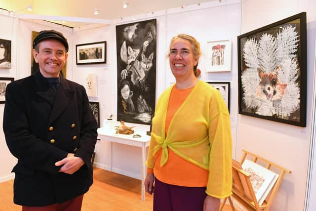 SNOW WITCH CASCADES MRW 21/10/2019
A truly stunning exhibition is on for just a few days at Cascades in Portsmouth, Hampshire and all of the work is for sale too !
Created by author Matt Wingett and sculptor and organiser/curator Lucille Scott