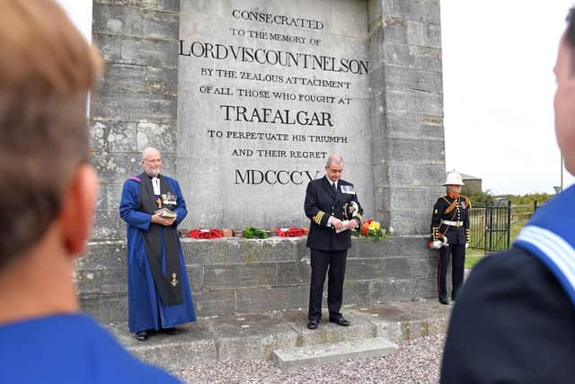 The Nelson Society's Trafalgar Day service on Monday 
Picture: Malcolm Wells (191021-8714)