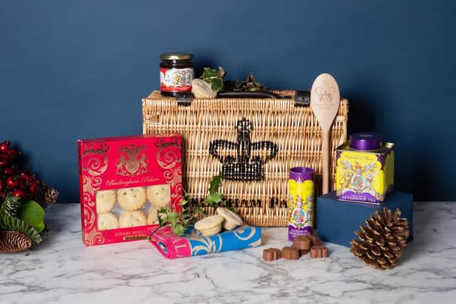 A luxury Christmas hamper being sold by Buckingham Palace. Picture: Royal Collection Trust/ Her Majesty Queen Elizabeth II 2019/PA Wire