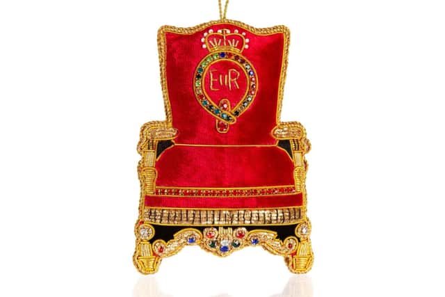 Red velvet throne tree decoration. Picture: Royal Collection Trust/ Her Majesty Queen Elizabeth II 2019/PA Wire