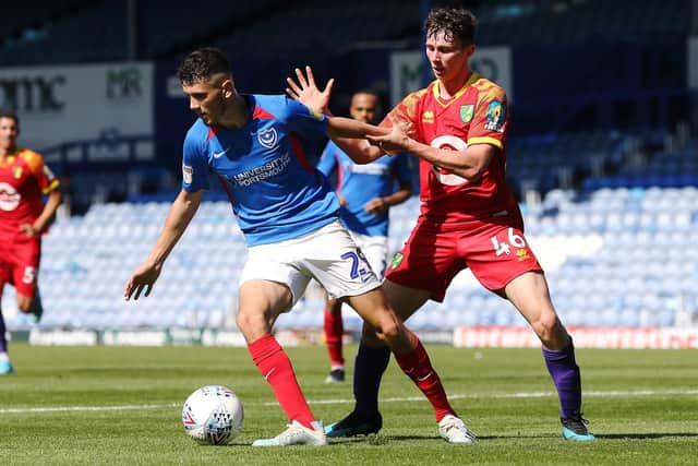 Leon Maloney in action against Norwich under-21s. Picture: Joe Pepler